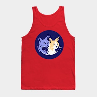 Cats on blue background Tank Top